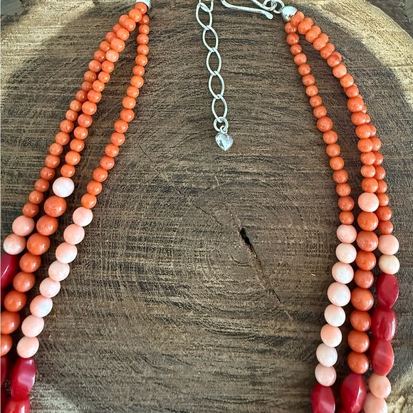 Jay King Dyed Coral and Sterling Silver Multi Strand Necklace - Picture 10 of 11